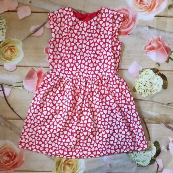 Carter’s Pink and White Hearts Jersey Dress sz 3T - Picture 4 of 7